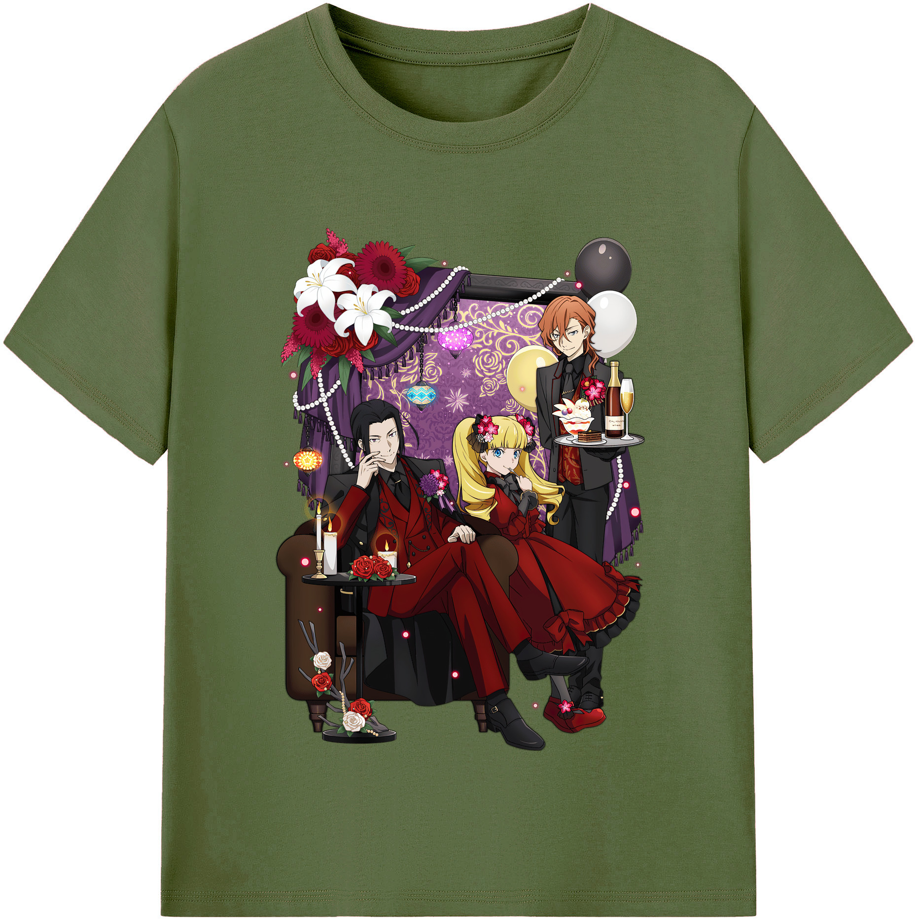 （画像用） 文豪ストレイドッグス Bungo Stray Dogs 綿100％半袖Tシャツ（フロントプリント）